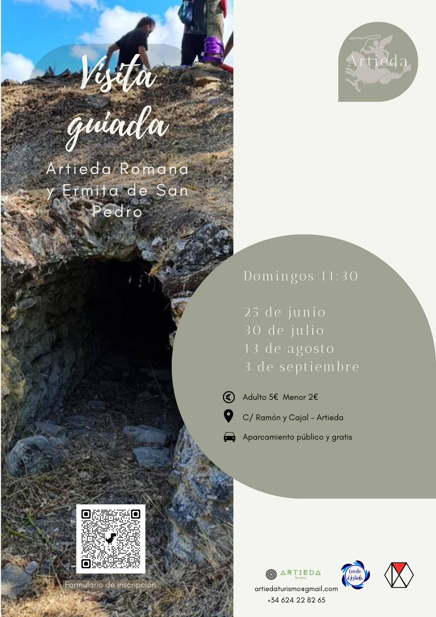 Visitas al yacimiento romano en Artieda