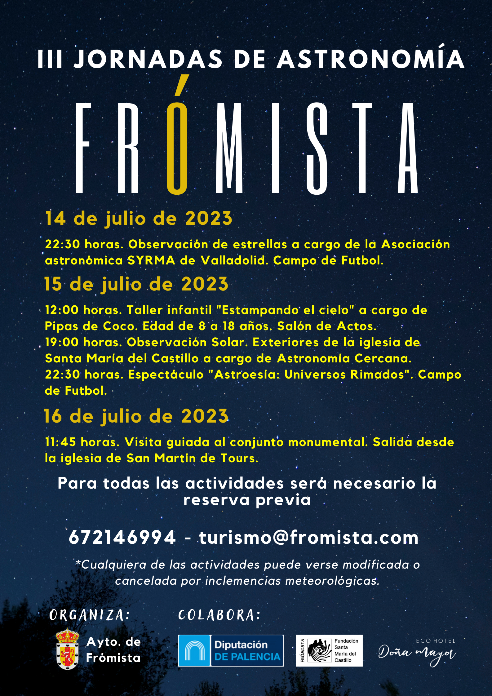 III Jornadas de Astroturismo en Frómista