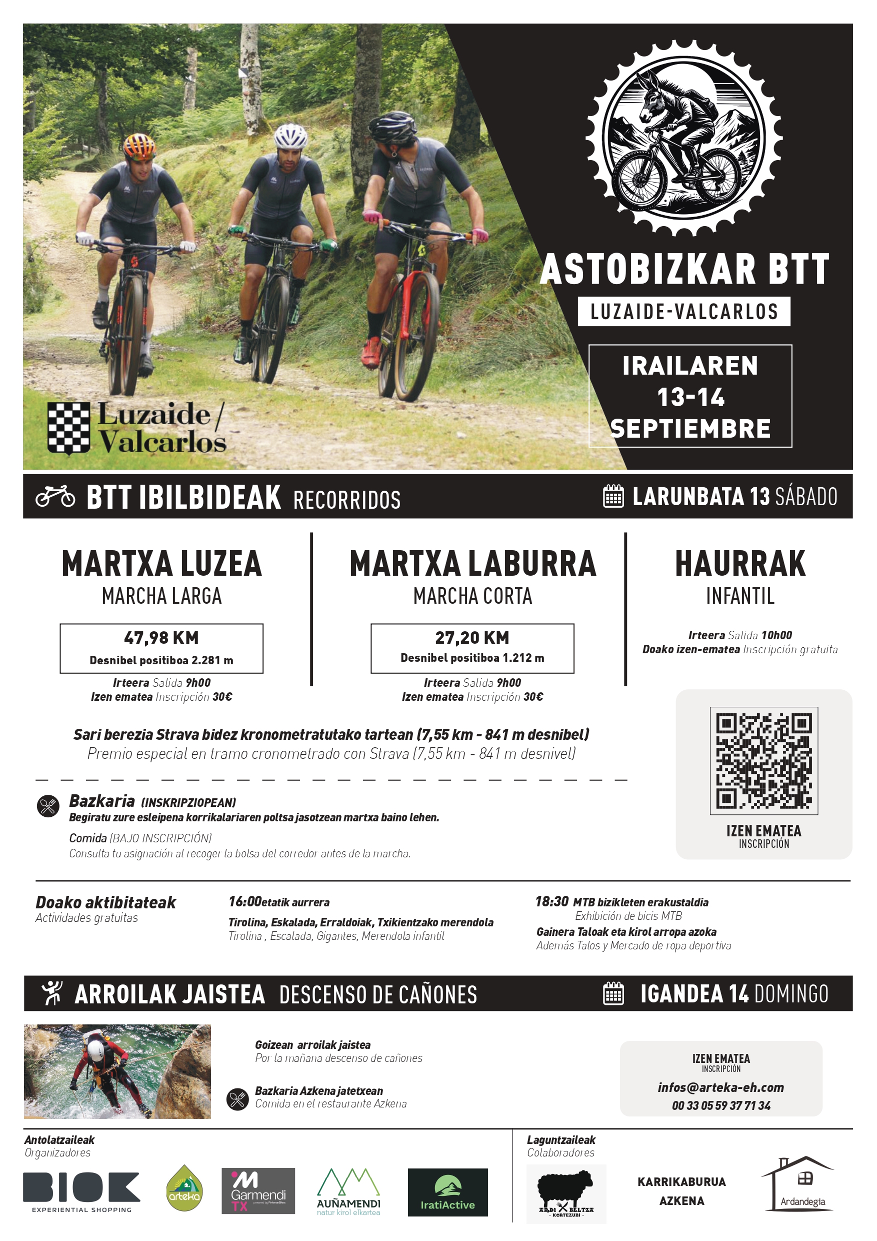 ASTOBIZKAR BTT LUZAIDE-VALCARLOS 13-14 SEPTIEMBRE